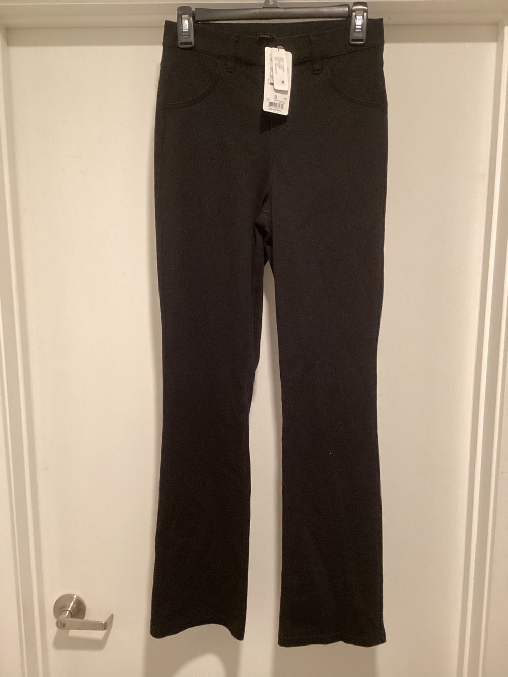 Hue Black High Rise Bootcut Pants Leggings - Picture 2 of 7